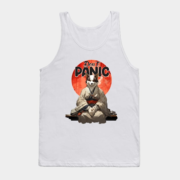 Don't Panic dog Tank Top by j.marichkart